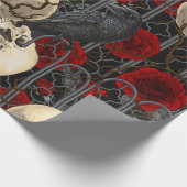 Ravens geheim. Donkere en humeurige gotische illus Cadeaupapier (Hoek)