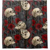 Ravens geheim. Donkere en humeurige gotische illus Douchegordijn (Voorkant)