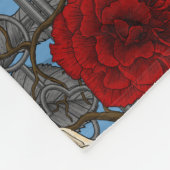 Ravens geheim. Donkere en humeurige gotische illus Fleece Deken (Hoek)