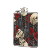 Ravens geheim. Donkere en humeurige gotische illus Heupfles (Links)