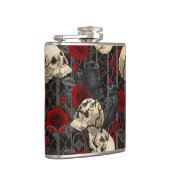 Ravens geheim. Donkere en humeurige gotische illus Heupfles (Rechts)