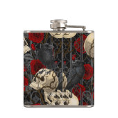 Ravens geheim. Donkere en humeurige gotische illus Heupfles (Achterkant)