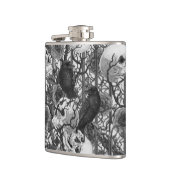 Ravens geheim. Donkere en humeurige gotische illus Heupfles (Links)