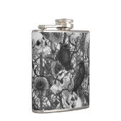 Ravens geheim. Donkere en humeurige gotische illus Heupfles (Rechts)