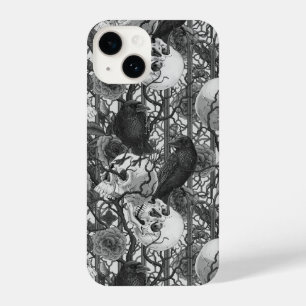 Ravens geheim. Donkere en humeurige gotische illus iPhone 14 Hoesje