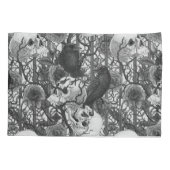 Ravens geheim. Donkere en humeurige gotische illus Kussensloop (Achterkant-Links)