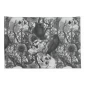 Ravens geheim. Donkere en humeurige gotische illus Kussensloop (Achterkant-Rechts)