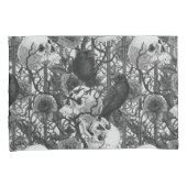 Ravens geheim. Donkere en humeurige gotische illus Kussensloop (Voorkant-Rechts)