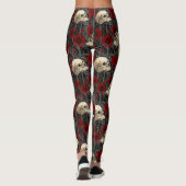 Ravens geheim. Donkere en humeurige gotische illus Leggings (Achterkant)
