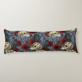 Ravens geheim. Donkere en humeurige gotische illus Lichaamskussen (Achterkant)