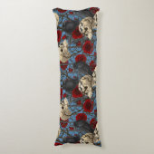 Ravens geheim. Donkere en humeurige gotische illus Lichaamskussen (Voorkant Verticaal)