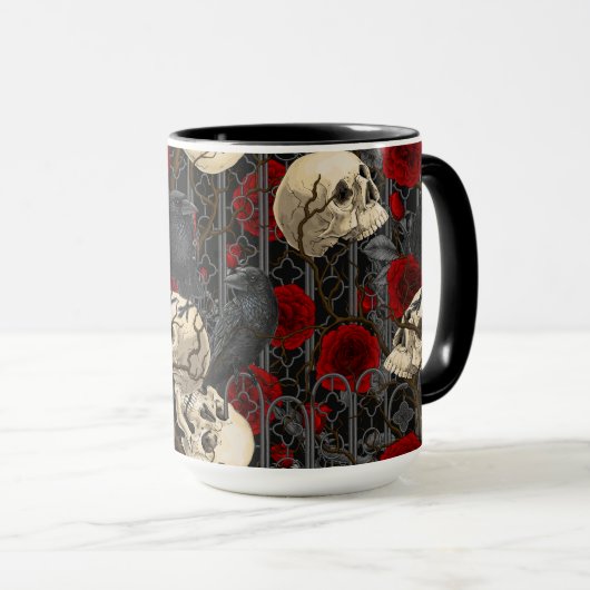 Ravens geheim. Donkere en humeurige gotische illus Mok (Voorkant rechts)