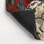 Ravens geheim. Donkere en humeurige gotische illus Muismat (Hoek)