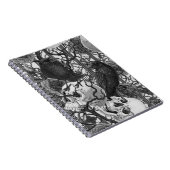 Ravens geheim. Donkere en humeurige gotische illus Notitieboek (Rechterzijde)