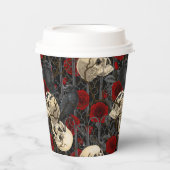 Ravens geheim. Donkere en humeurige gotische illus Papieren Bekers (Voorkant)