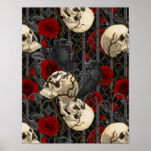 Ravens geheim. Donkere en humeurige gotische illus Poster (Voorkant)