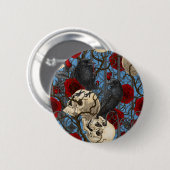 Ravens geheim. Donkere en humeurige gotische illus Ronde Button 5,7 Cm (Voorkant /achterkant)