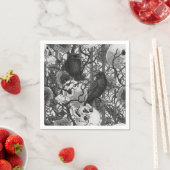 Ravens geheim. Donkere en humeurige gotische illus Servet (Insitu)