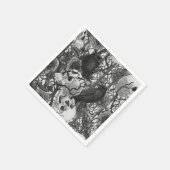 Ravens geheim. Donkere en humeurige gotische illus Servet (Hoek)