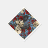 Ravens geheim. Donkere en humeurige gotische illus Servet (Hoek)