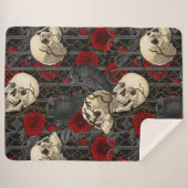 Ravens geheim. Donkere en humeurige gotische illus Sherpa Deken (Voorkant (horizontaal))