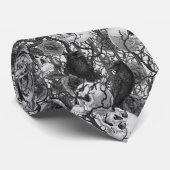 Ravens geheim. Donkere en humeurige gotische illus Stropdas (Opgerold)