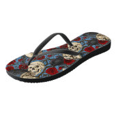 Ravens geheim. Donkere en humeurige gotische illus Teenslippers (Schuin)