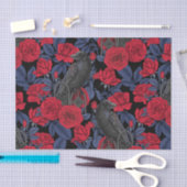 Ravens geheim. Donkere en humeurige gotische illus Tissuepapier (Craft)