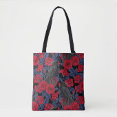 Ravens geheim. Donkere en humeurige gotische illus Tote Bag (Voorkant)