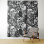 Ravens geheim. Donkere en humeurige gotische illus Wandkleed (In situ)