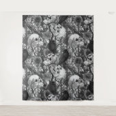 Ravens geheim. Donkere en humeurige gotische illus Wandkleed (Voorkant)