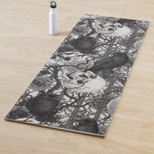 Ravens geheim. Donkere en humeurige gotische illus Yogamat