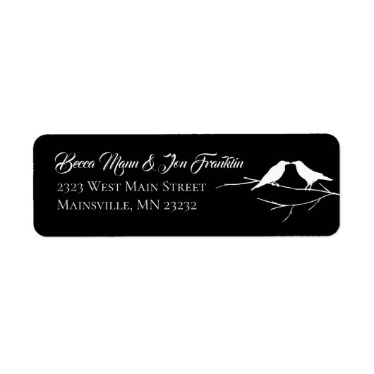 Ravens Gothic Wedding Etiket (Voorkant)