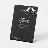 Ravens Gothic Wedding Favors Reclamebord Met Voetstuk (Voorkant)