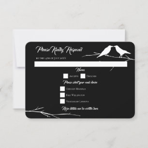 Ravens Gothic Wedding Kaart