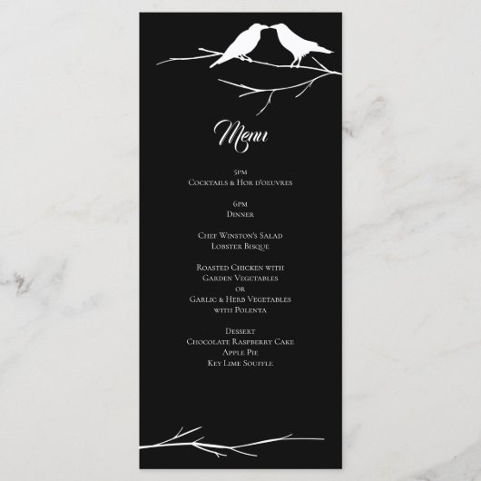 Ravens Gothic Wedding Menu (Voorkant)