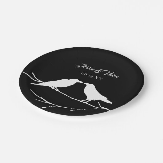 Ravens Gothic Wedding Papieren Bordje (Gekanteld)
