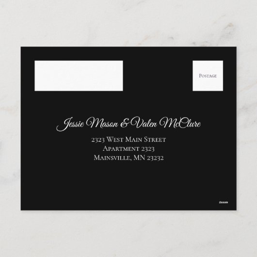 Ravens Gothic Wedding Reply Kaart (Achterkant)