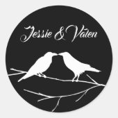 Ravens Gothic Wedding Ronde Sticker (Voorkant)