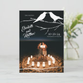 Ravens Gothic Wedding Save the Date Kaart (Staand voorkant)