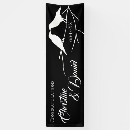 Ravens Gothic Wedding Spandoek (Verticaal)