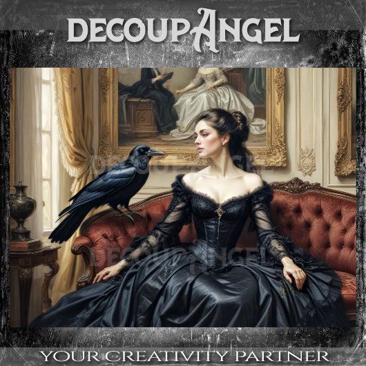 Raven's Guest Decoupage Tissuepapier
