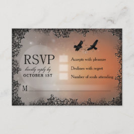 Ravens Halloween RSVP 3.5x5 Matching Reply Card
