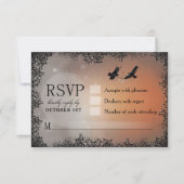 Ravens Halloween RSVP 3.5x5 Matching Reply Card (Voorkant)