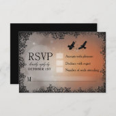 Ravens Halloween RSVP 3.5x5 Matching Reply Card (Voorkant / Achterkant)