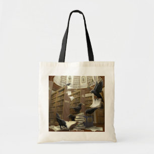 Ravens in de Canvas tas van de Bibliotheek