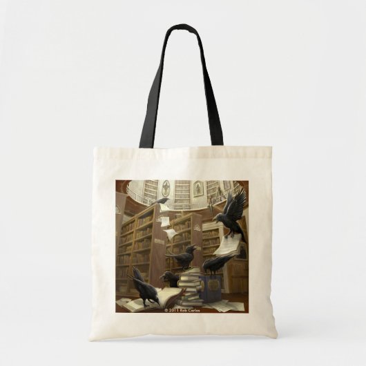 Ravens in de Canvas tas van de Bibliotheek (Voorkant)