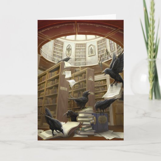 Ravens in de kaart van de Bibliotheek (Voorkant)