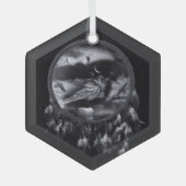 Ravens in Drocatcher Glas Ornament (Voorkant)
