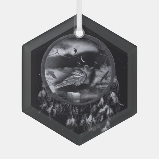Ravens in Drocatcher Glas Ornament (Voorkant)